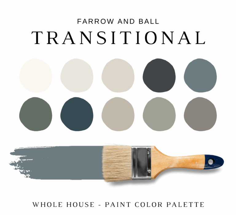 Farrow and Ball TRANSITIONAL Color Palette