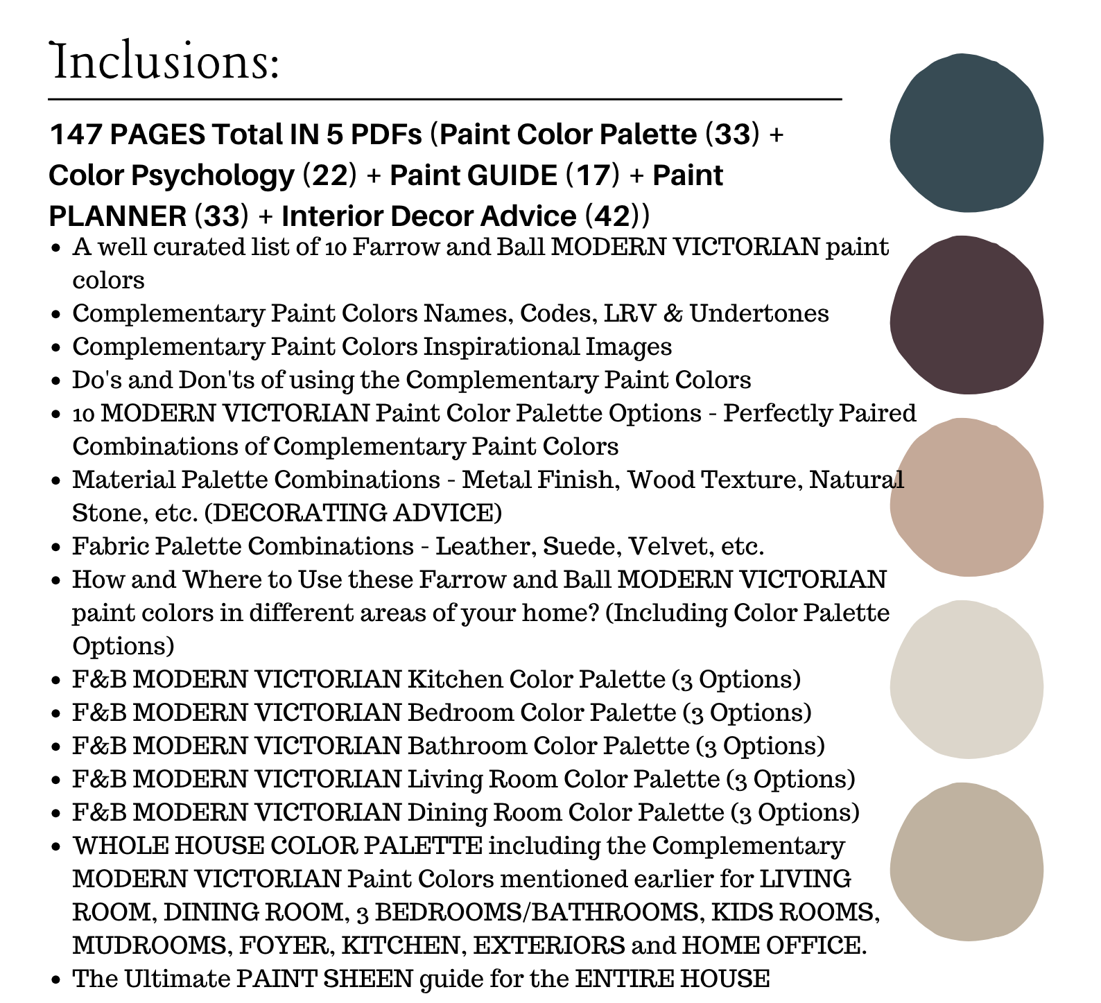 Farrow and Ball MODERN VICTORIAN Color Palette - Image 2