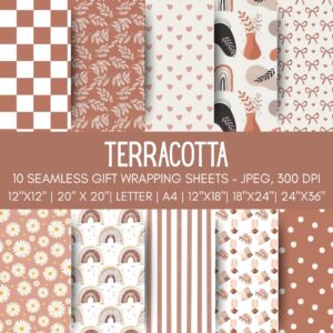 Terracotta Printable Gift Wrap