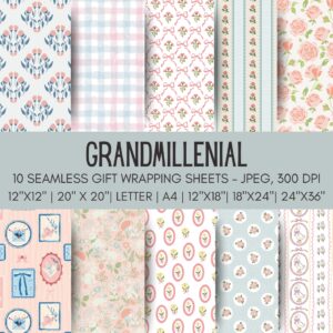 Grandmillenial Printable Gift Wrap