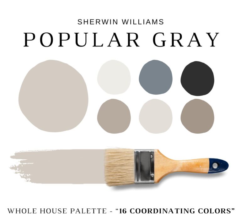 Sherwin Williams POPULAR GRAY Color Palette