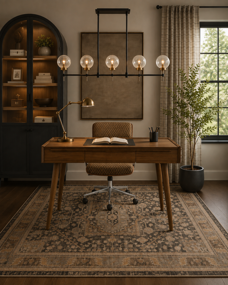 mid-century modern home office