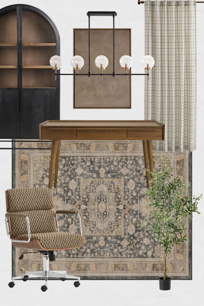 mid-century modern home office