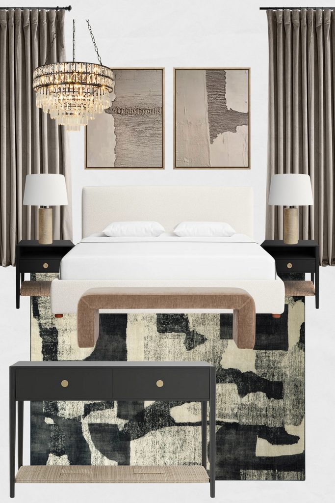 warm neutral bedroom